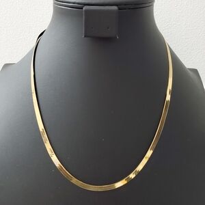 Heavy / Timeless 14K Gold Herringbone Necklace – Sleek Elegance